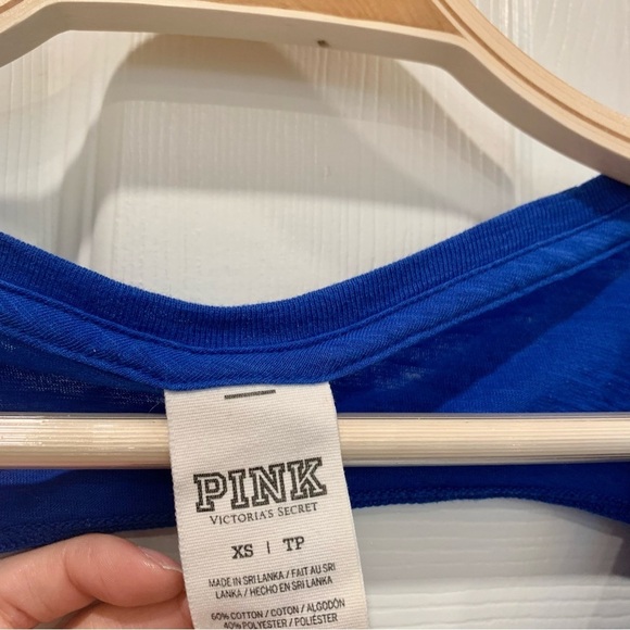 Cobalt Blue Open-Back Short-Sleeve Tee Top - Picture 4 of 5